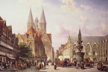 Marktscène in Braunschweig